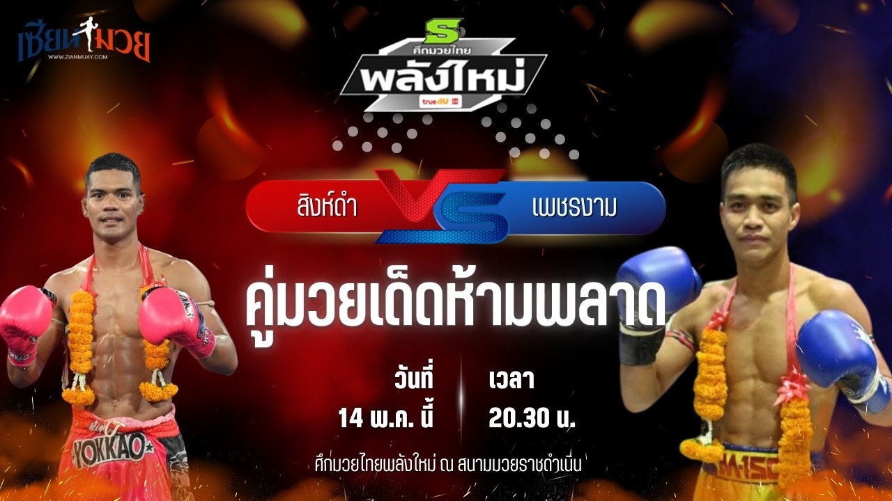 วิเคราะห์มวย ศึกมวยไทยพลังใหม่ ช่วงที่ 2 สิงห์ดำ สิงห์อาชา พบ เพชรงาม ช.ห้าพยัคฆ์