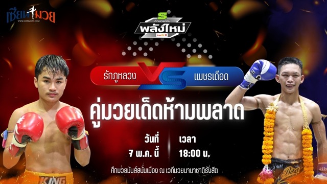วิเคราะห์มวย ศึกมวยไทยพลังใหม่ รักภูหลวง ส.สมหมาย พบ เพชรเดือด ป๋าโด่อยุธยา