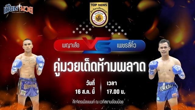 วิเคราะห์มวยวันนี้ ศึกจิตรเมืองนนท์ เป็นการพบกันระหว่าง พญาเสือ ก.ก้องเกรียงไกร และ เพชรสี่คิ้ว ศิษย์คุณมะ