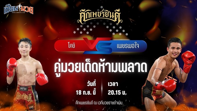 วิเคราะห์มวยวันนี้ ศึกเพชรยินดี ช่วงที่ 2 เป็นการพบกันระหว่าง โคชิ ลูกคลองตัน และ เพชรพอใจ บาสทุ่งเขาหลวง