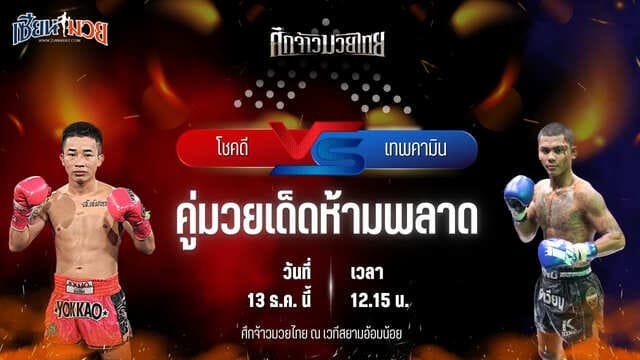 วิเคราะห์มวยวันนี้ ศึกจ้าวมวยไทย เป็นการพบกันระหว่าง โชคดี แม็กจันดี พบ เทพคามิน ธนพลรีสอร์ท