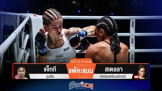 ผลมวยวันนี้ สเตลลาตุนสองนับ! ก่อนเฉือนชนะคะแนนแจ็กกีแล้วคว้าแชมป์ไปครองได้สำเร็จ