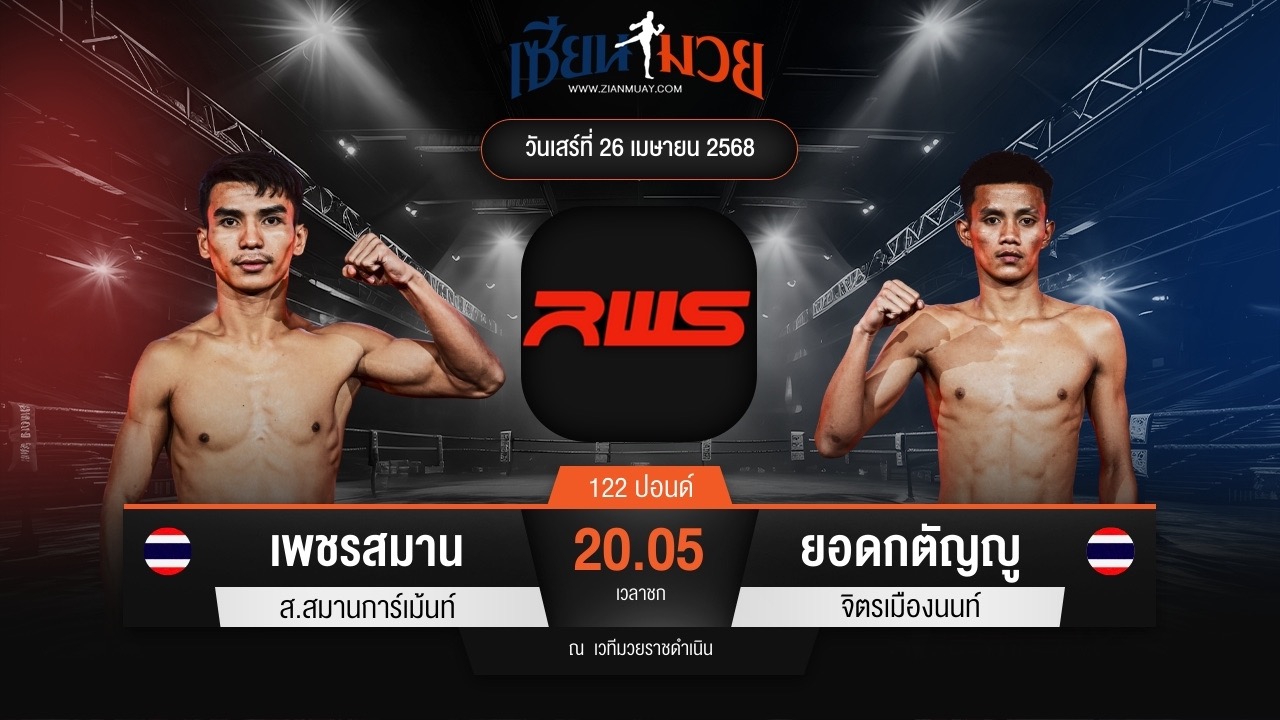 ไฮไลท์มวยศึก RAJADAMNERN WORLD SERIES ระหว่าง เพชรสมาน ส.สมานการ์เม้นท์ พบ ยอดกตัญญู จิตรเมืองนนท์