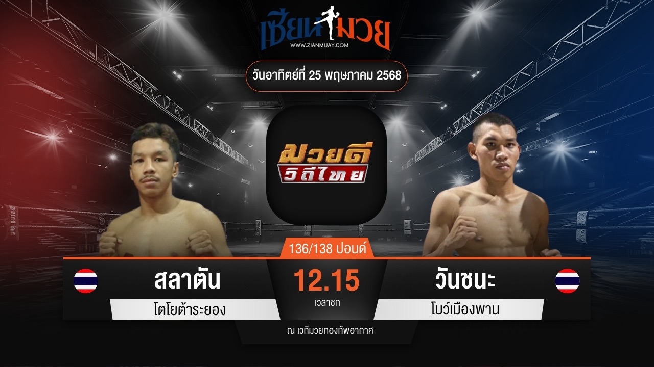 ไฮไลท์มวยศึกมวยดีวิถีไทย ระหว่าง สลาตัน โตโยต้าระยอง พบ วันชนะ โบว์เมืองพาน