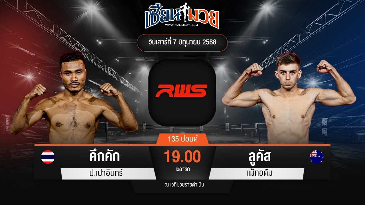 ไฮไลท์มวยศึก RWS ระหว่าง คึกคัก ป.เปาอินทร์ พบ ลูคัส แม็ทอดัม