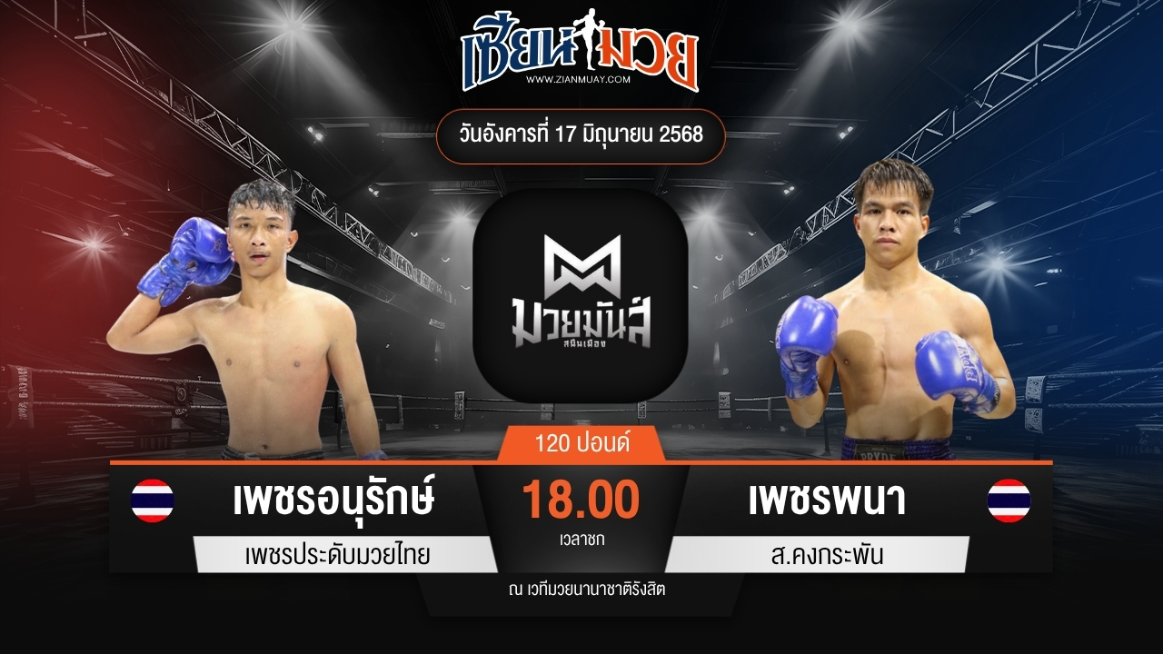 ไฮไลท์มวยศึกมวยมันส์สนั่นเมือง ระหว่าง เพชรอนุรักษ์ เพชรประดับมวยไทย พบ เพชรพนา ส.คงกระพัน