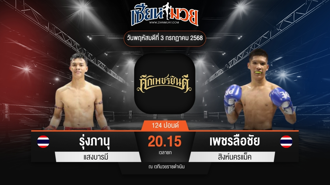 ไฮไลท์มวยศึกเพชรยินดี ระหว่าง รุ่งภานุ แสงบารมี พบ เพชรลือชัย สิงห์นครแม็ค