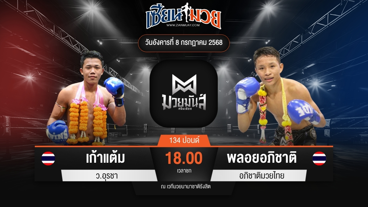 ไฮไลท์มวยศึกมวยมันส์สนั่นเมือง ระหว่าง เก้าแต้ม ว.อุรชา พบ พลอยอภิชาติ อภิชาติมวยไทย