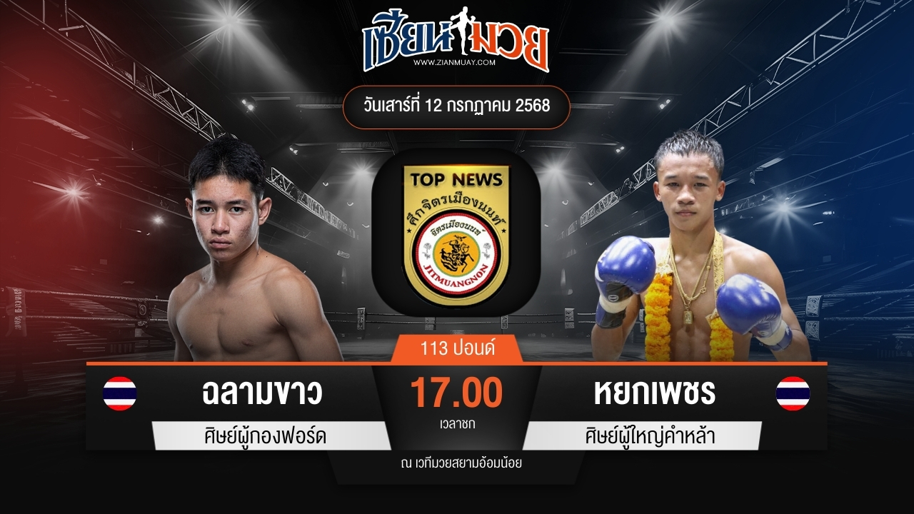 ไฮไลท์มวยศึกจิตรเมืองนนท์ ระหว่าง ฉลามขาว ศิษย์ผู้กองฟอร์ด พบ หยกเพชร ศิษย์ผู้ใหญ่คำหล้า