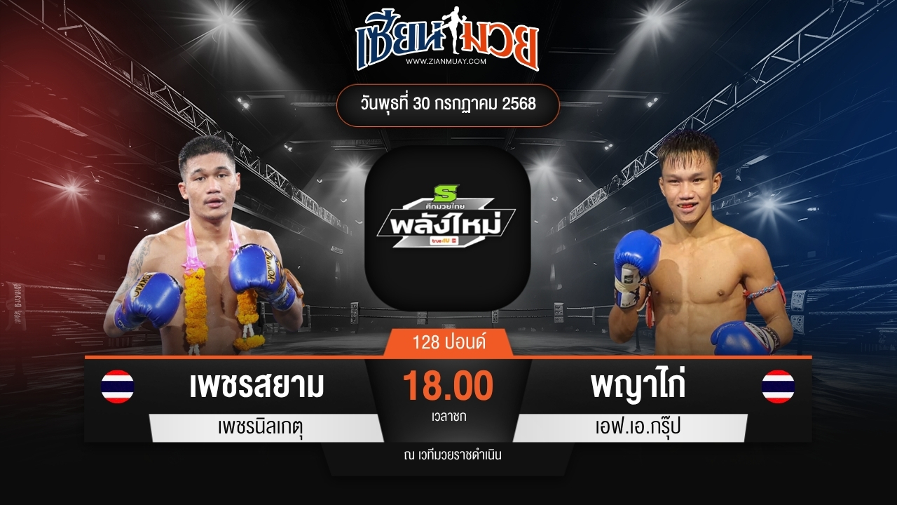 ไฮไลท์มวยศึกมวยไทยพลังใหม่ ระหว่าง เพชรสยาม เพชรนิลเกตุ พบ พญาไก่ เอฟ.เอ.กรุ๊ป