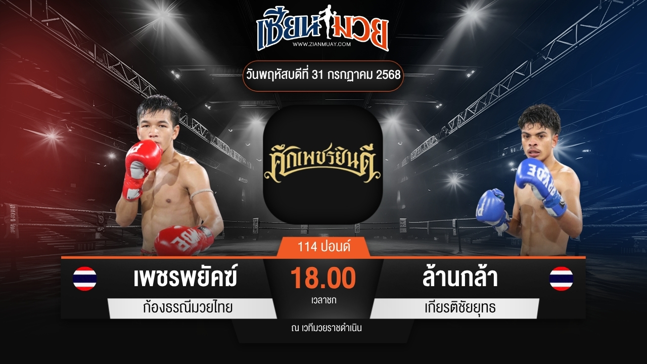 ไฮไลท์มวยศึกเพชรยินดี ระหว่าง เพชรพยัคฆ์ ก้องธรณีมวยไทย พบ ล้านกล้า เกียรติชัยยุทธ