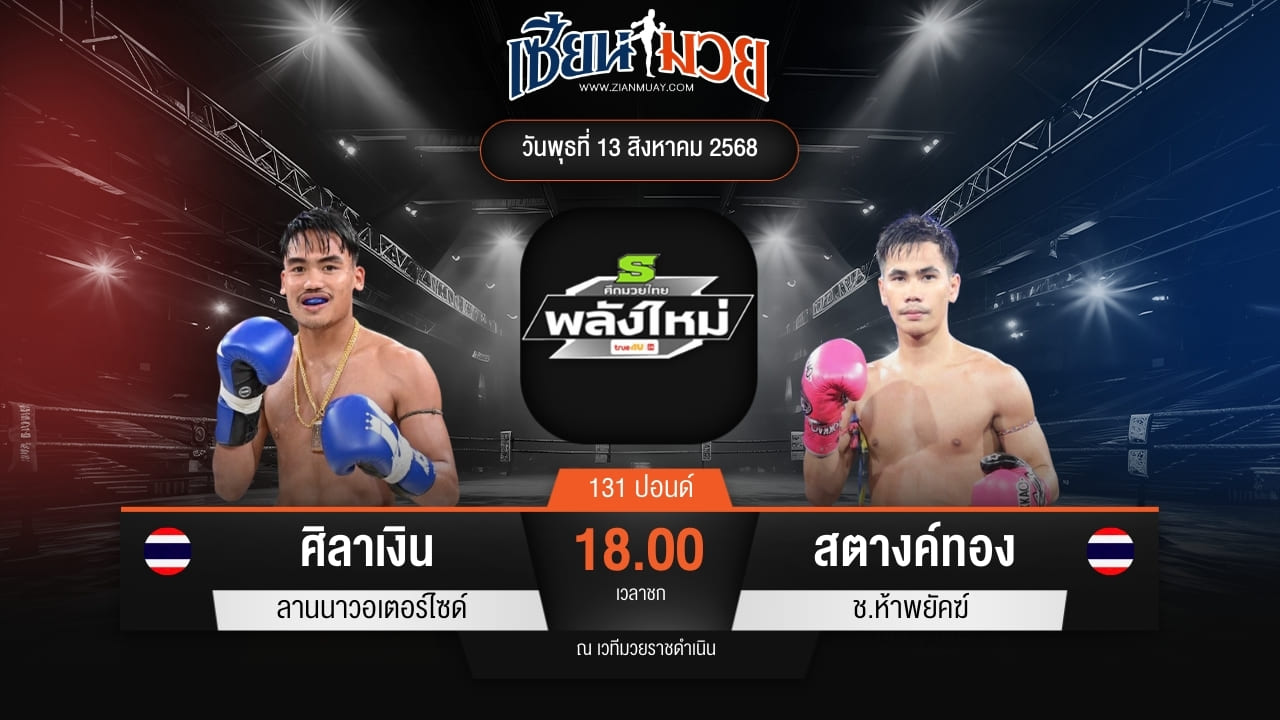 ไฮไลท์มวยศึกมวยไทยพลังใหม่ ระหว่าง ศิลาเงิน ลานนาวอเตอร์ไซด์ พบ สตางค์ทอง ช.ห้าพยัคฆ์