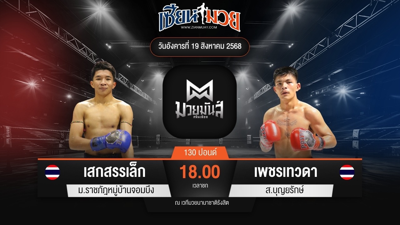 ไฮไลท์มวยศึกมวยมันส์สนั่นเมือง ระหว่าง เสกสรรเล็ก ม.ราชภัฎหมู่บ้านจอมบึง พบ เพชรเทวดา ส.บุญยรักษ์
