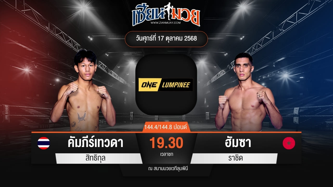 ไฮไลท์มวยศึก ONE ลุมพินี 129 ระหว่าง คัมภีร์เทวดา สิทธิกุล พบ ฮัมซา ราชิด
