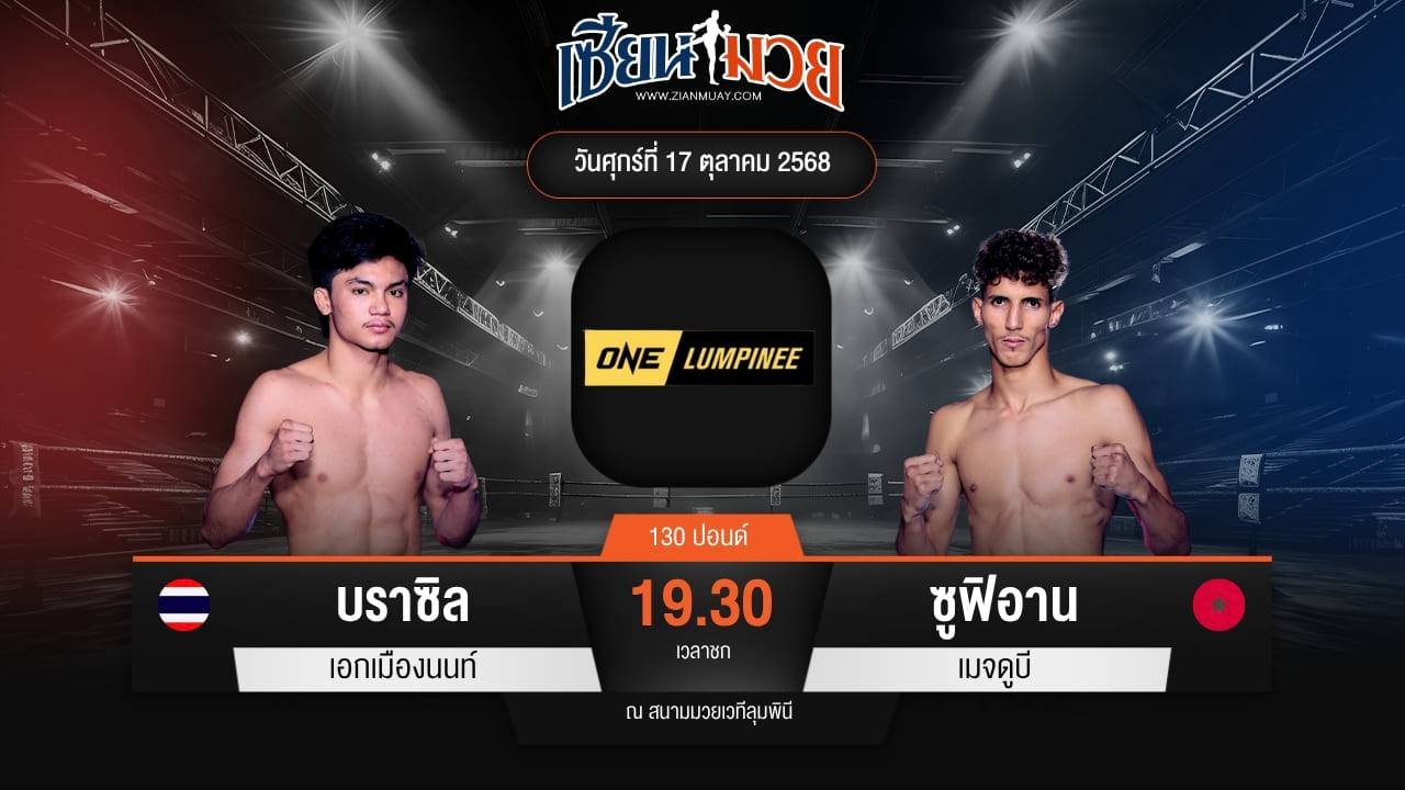 ไฮไลท์มวยศึก ONE ลุมพินี 129 ระหว่าง บราซิล เอกเมืองนนท์ พบ ซูฟิอาน เมจดูบี