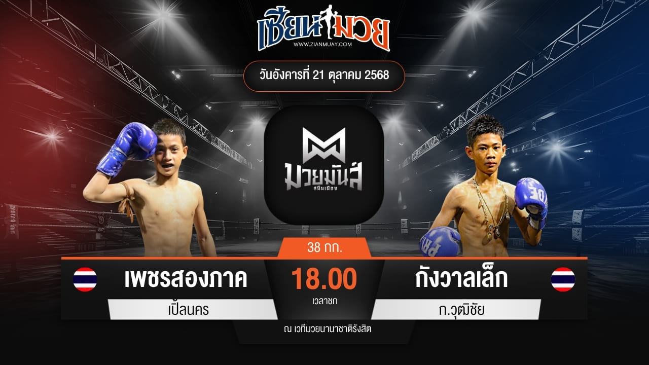 ไฮไลท์มวยศึกมวยมันส์สนั่นเมือง ระหว่าง เพชรสองภาค เปิ้ลนคร พบ กังวาลเล็ก ก.วุฒิชัย