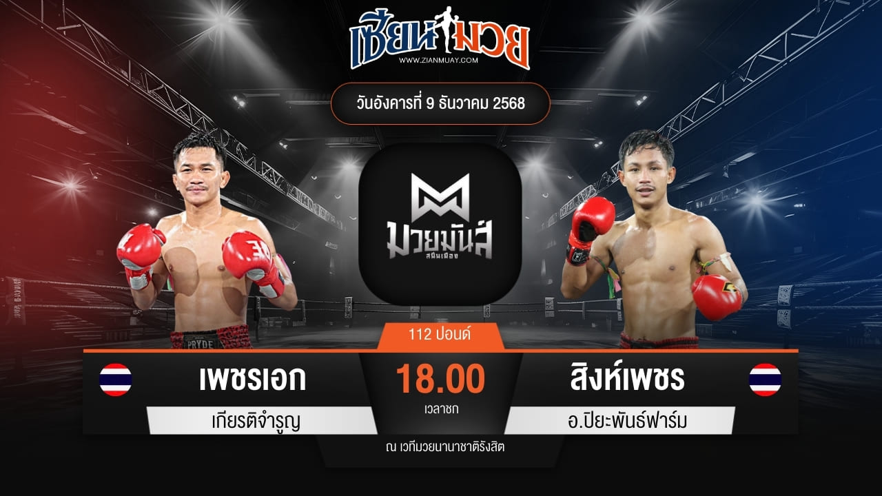 ไฮไลท์มวยศึกมวยมันส์สนั่นเมือง ระหว่าง เพชรเอก เกียรติจำรูญ พบ สิงห์เพชร อ.ปิยะพันธ์ฟาร์ม