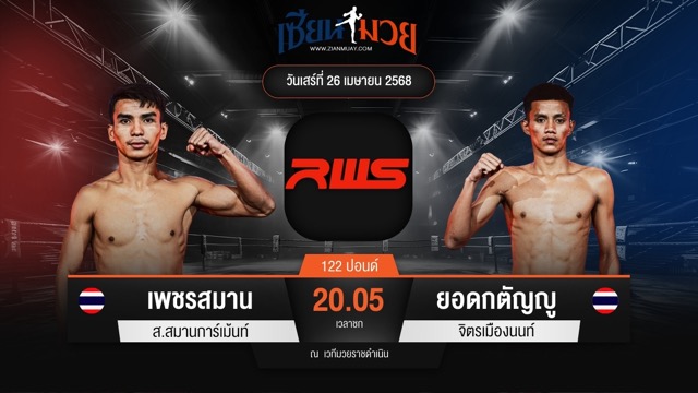 ไฮไลท์มวยศึก RAJADAMNERN WORLD SERIES ระหว่าง เพชรสมาน ส.สมานการ์เม้นท์ พบ ยอดกตัญญู จิตรเมืองนนท์