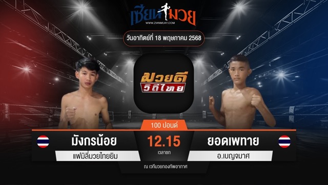 ไฮไลท์มวยศึกมวยดีวิถีไทย ระหว่าง มังกรน้อย แฟมิลี่มวยไทยยิม พบ ยอดเพทาย อ.เบญจมาศ