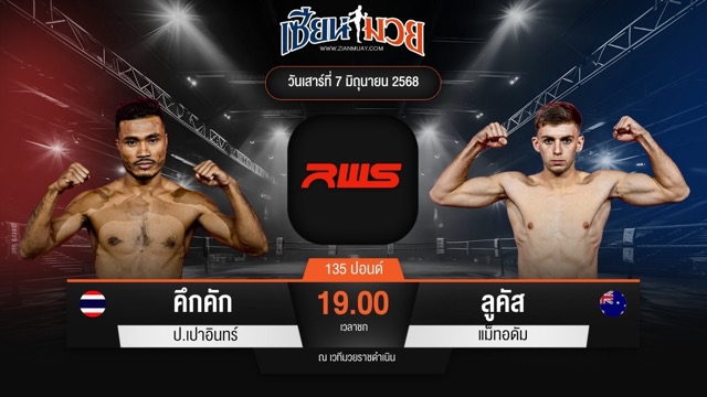 ไฮไลท์มวยศึก RWS ระหว่าง คึกคัก ป.เปาอินทร์ พบ ลูคัส แม็ทอดัม