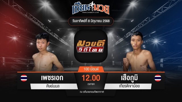 ไฮไลท์มวยศึกมวยดีวิถีไทย ระหว่าง เพชรเอก ศิษย์นมล พบ เสือภูมิ เกียรติเขาน้อย