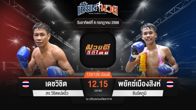 ไฮไลท์มวยศึกมวยดีวิถีไทย ระหว่าง เดชวิชิต สจ.วิชิตแปดริ้ว พบ พยัคฆ์เมืองสิงห์ ซันรัตภูมิ