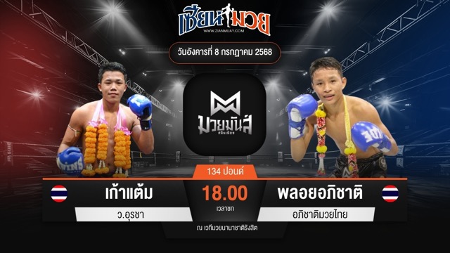 ไฮไลท์มวยศึกมวยมันส์สนั่นเมือง ระหว่าง เก้าแต้ม ว.อุรชา พบ พลอยอภิชาติ อภิชาติมวยไทย