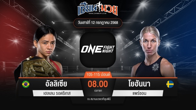 ไฮไลท์มวยศึก ONE Fight Night 33 ระหว่าง อัลลิเซีย เฮลเลน รอดริเกส พบ โยฮันนา แพร์ชอน