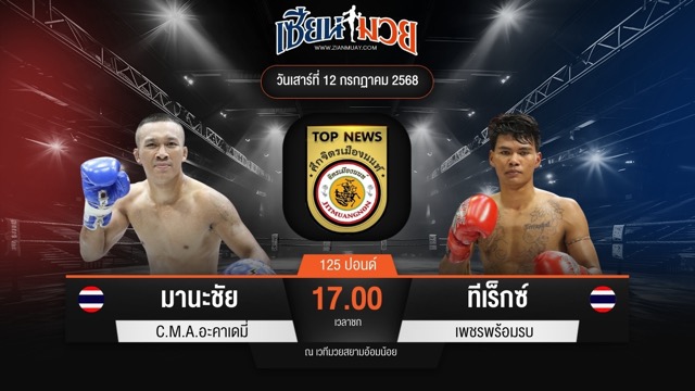 ไฮไลท์มวยศึกจิตรเมืองนนท์ ระหว่าง มานะชัย C.M.A.อะคาเดมี่ พบ ทีเร็กซ์ เพชรพร้อมรบ