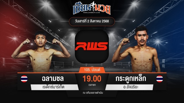 ไฮไลท์มวยศึก RWS ระหว่าง ฉลามชล เรเด็กซ์มาร์เก็ต พบ กระดูกเหล็ก อ.อัจฉริยะ