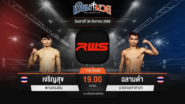 ไฮไลท์มวยศึก RAJADAMNERN WORLD SERIES ระหว่าง เจริญสุข พานทองยิม พบ ฉลามดำ นายกเอท่าศาลา