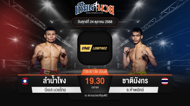 ไฮไลท์มวยศึก ONE ลุมพินี 130 ระหว่าง ลำน้ำโขง บีเอส.มวยไทย พบ ชาติมังกร ช.ห้าพยัคฆ์