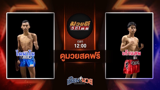 ดูมวยสด ศึกมวยดีวิถีไทย ถ่ายทอดสด ไดนาไมค์ ลูกเขาขวาง VS เก้าแสน ศิษย์ ช. วันที่ 29 มิถุนายน 2568 เวลา 12:00 น.