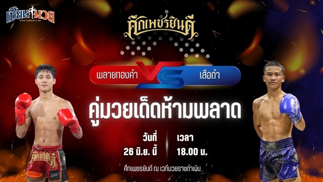 วิเคราะห์มวย ศึกเพชรยินดี พลายทองคำ ศิษย์ไทยแลนด์ พบ เสือดำ อ.เพชรขุนศึก
