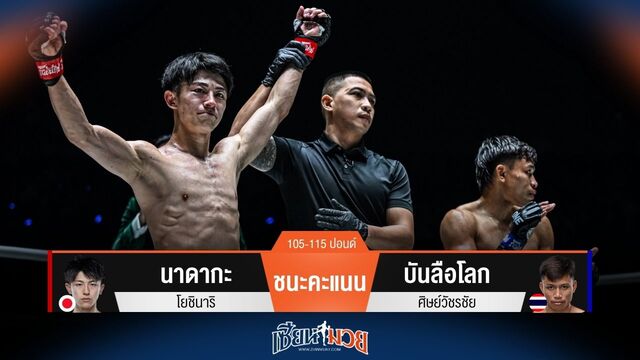 ผลมวยวันนี้ นาดากะ เหนือกว่า! ชนะคะแนน บันลือโลก ไปแบบเอกฉันท์