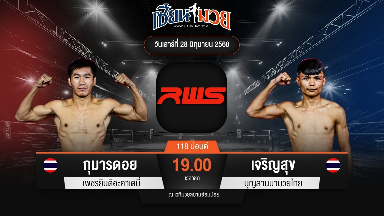 ไฮไลท์มวยศึก RAJADAMNERN WORLD SERIES ระหว่าง กุมารดอย เพชรยินดีอะคาเดมี่ พบ เจริญสุข บุญลานนามวยไทย