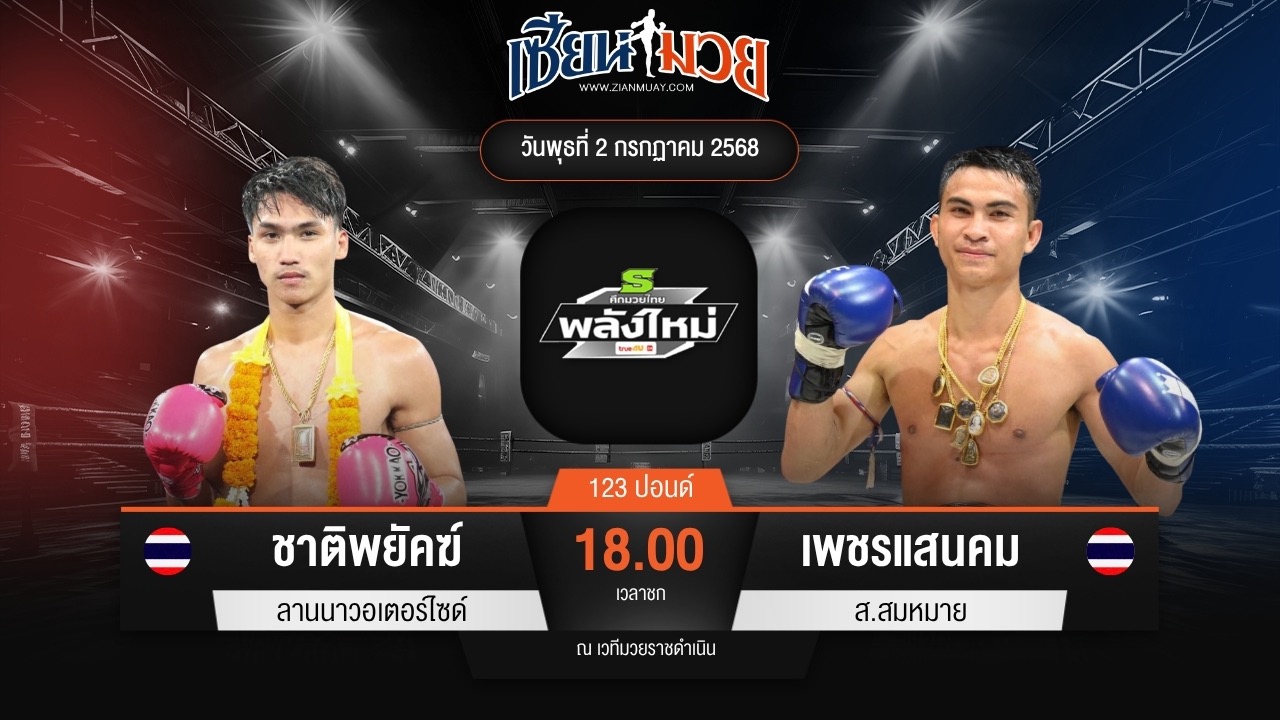 ไฮไลท์มวยศึกมวยไทยพลังใหม่ ระหว่าง ชาติพยัคฆ์ ลานนาวอเตอร์ไซด์ พบ เพชรแสนคม ส.สมหมาย