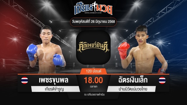 ไฮไลท์มวยศึกเพชรยินดี ระหว่าง เพชรขุนพล เกียรติจำรูญ พบ ฉัตรเงินเล็ก ปานนิวัฒน์มวยไทย